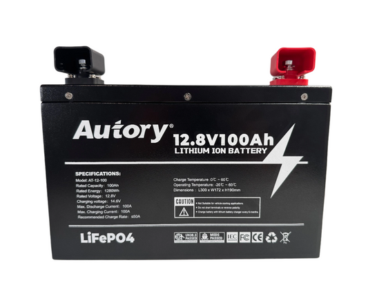 "Premium" AUTORY 12.8V100Ah LifePo4 Battery   All Metal Casing
